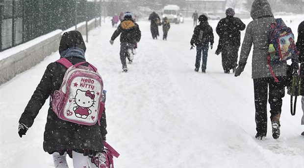 Yoğun Kar İki İlde Okulları Tatil Etti