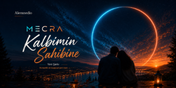 MECRA Kalbimin Sahibinde şarkısı için romantik gece temalı kapak görseli